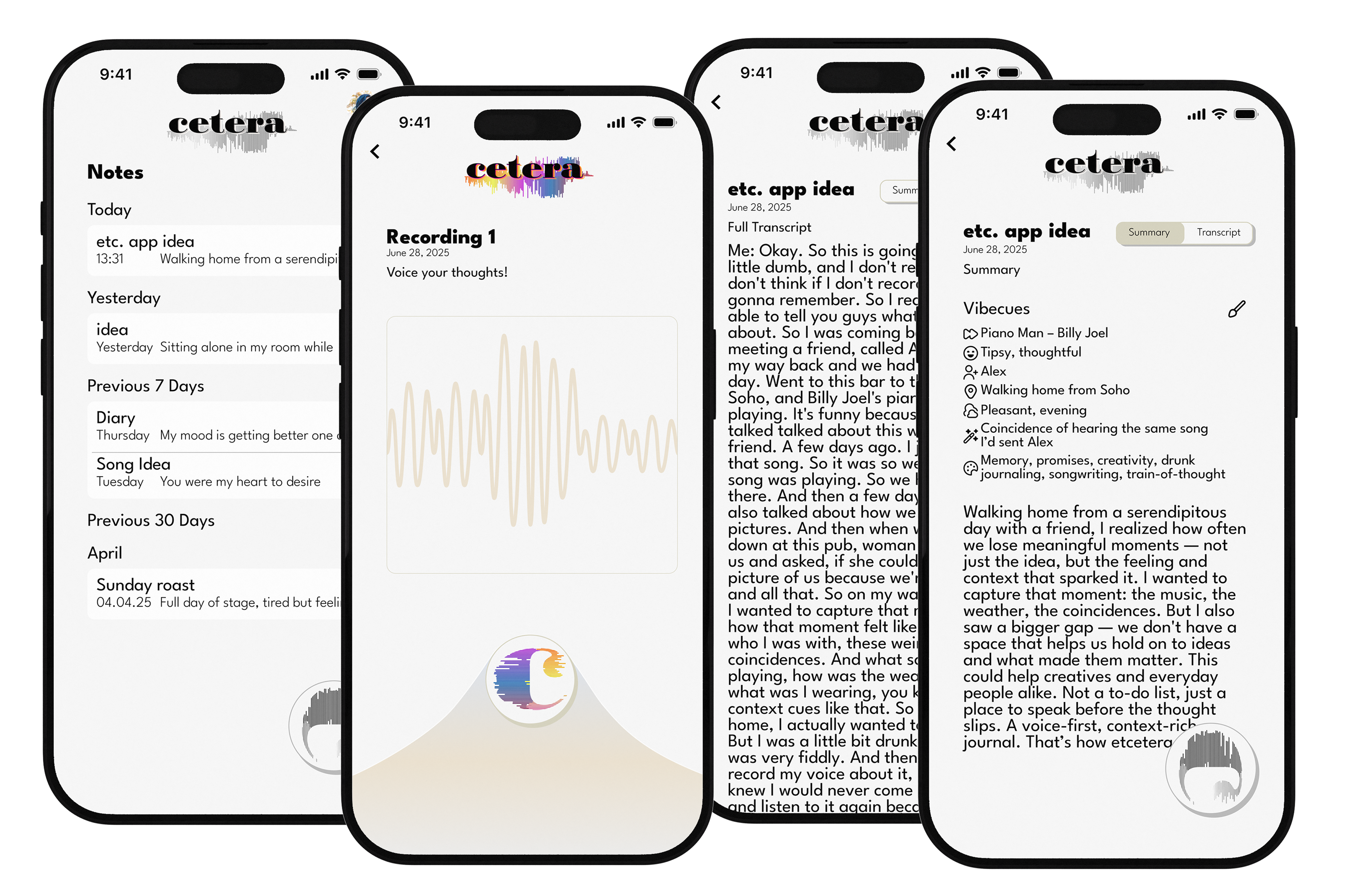 Cetera App Mockup